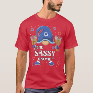 The Sassy Gnome Hanukkah Matching Family Pajama T-Shirt