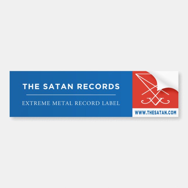 The Satan Records Bumper Sticker 1 (Front)