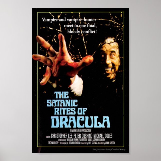 "The Satanic Rites of Dracula" (1973) Movie Poster (Front)