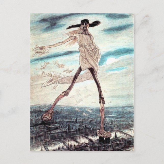 The Satanic Satan Sowing Tares postcard (Front)