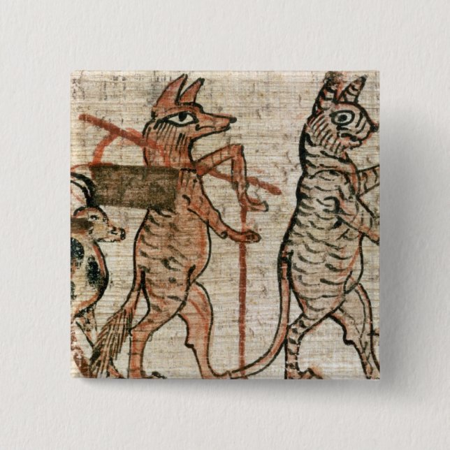 The Satirical Papyrus 15 Cm Square Badge (Front)