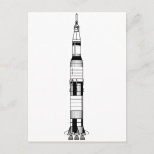 The Saturn V Rocket Postcard