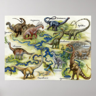 The Sauropod Family Tree Print