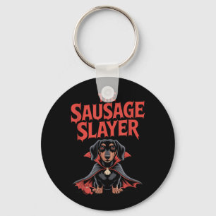 The Sausage Slayer Halloween Dachshund Vampire Dog Key Ring