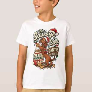 The Sausage Stole Santa's Cookies Dachshund Christ T-Shirt