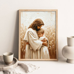 The Savior and the Boy, Christian Wall Art, Jesus  Poster