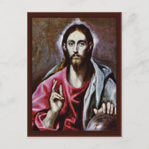 The Saviour Of The World By Greco El Postcard