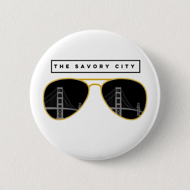 The Savory City - San Francisco button (Front)