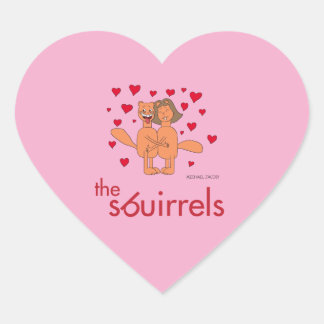 The Sbuirrels Ed and Mary Valentine Heart Sticker