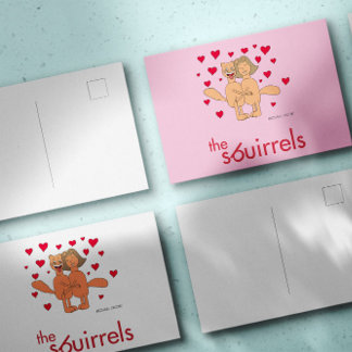 The Sbuirrels Ed and Mary Valentine Holiday Postcard