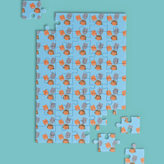 The Sbuirrels Floating Heads Pattern Jigsaw Puzzle