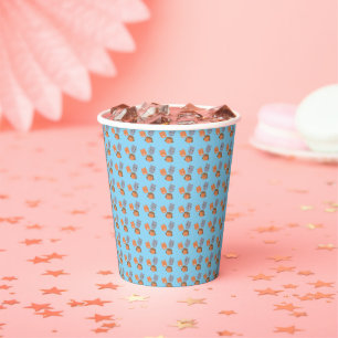 The Sbuirrels Floating Heads Pattern Paper Cups