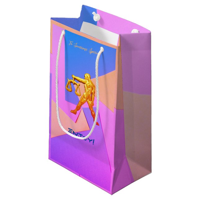 The Scales Libra Small Gift Bag (Front Angled)