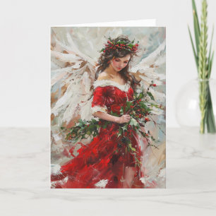 The Scarlet Christmas Angel Card