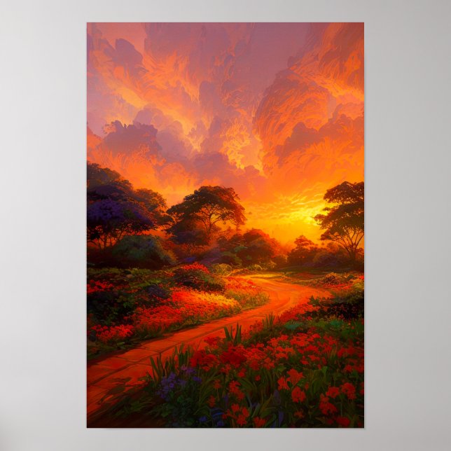 The Scarlet Pathway of Dusk Poster (Front)