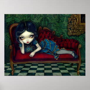 The Scarlet Sofa victorian gothic Art Print