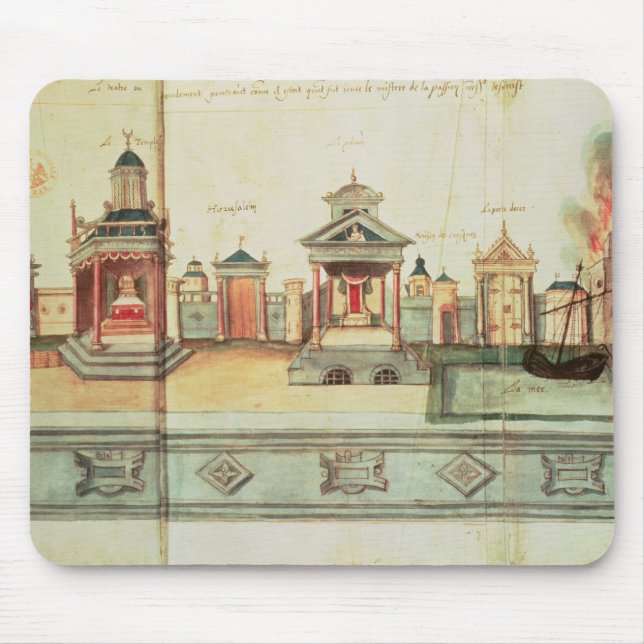 The Scenery for Valenciennes Mystery Play Mouse Mat (Front)