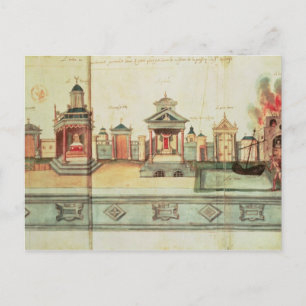 The Scenery for Valenciennes Mystery Play Postcard