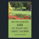 The Scenic Golf Course One Page Per Month Calendar<br><div class="desc">For the golfer who likes to be reminded of the serenity of being on the golf course, a calendar of scenic views -- one page per month -- of lovely golf courses. The cover and back's messages can be personalised. All but one of the photographs come from Upsplash.com (list available...</div>
