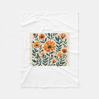 the scent of chrysanthemums fleece blanket