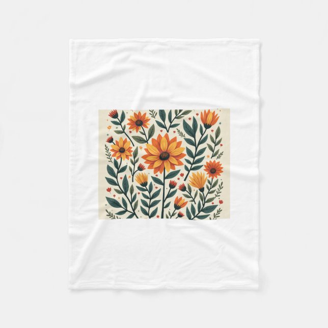 the scent of chrysanthemums fleece blanket (Front)