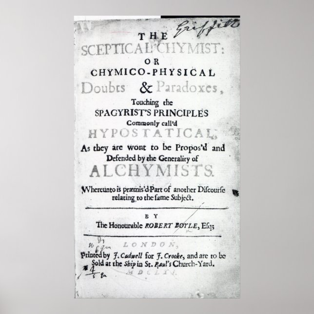 'The Sceptical Chymist' Poster (Front)
