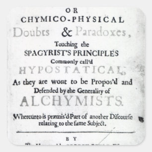 'The Sceptical Chymist' Square Sticker