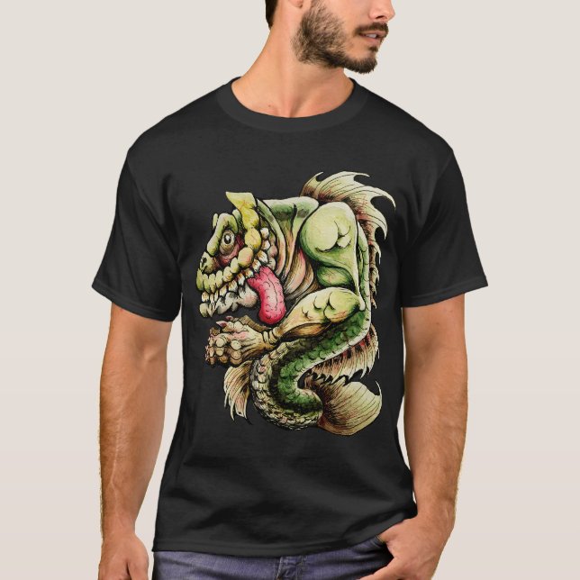 The scheming devious largemouth bass fish (Micropt T-Shirt (Front)
