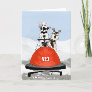 The Schnauzer Bobsleighing Team Holiday Card