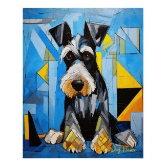 The Schnauzer Dog Portrait 004 - Sable Gabriel Poster