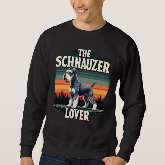 The Schnauzer Lover - Retro Dog Design  Sweatshirt (Front)