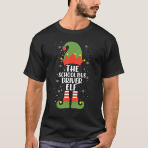 The School Bus Driver Elf Christmas Party Matching T-Shirt