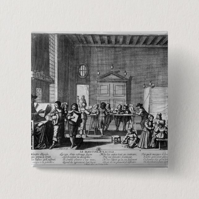The School Master 15 Cm Square Badge (Front)