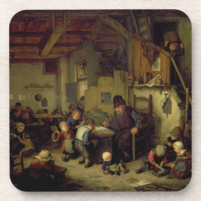The School Master, c.1662 (oil on panel) Coaster (Front)