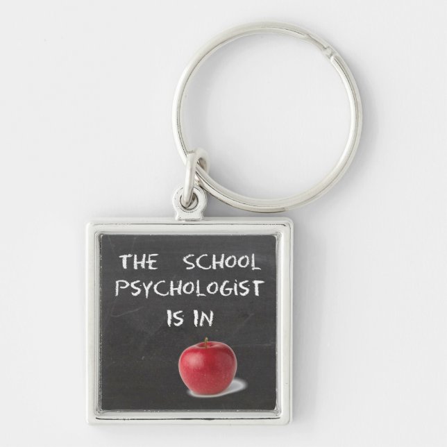 The School Psychologist Is In Key Chain (Front)