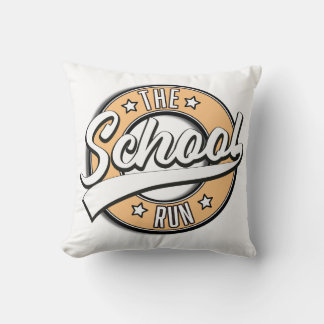 The School Run retro logo Cushion