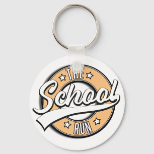 The School Run retro logo Key Ring