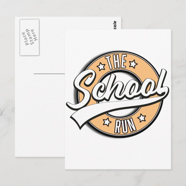 The School Run retro logo Postcard (Front/Back)