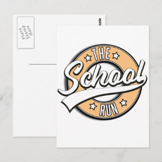 The School Run retro logo Postcard