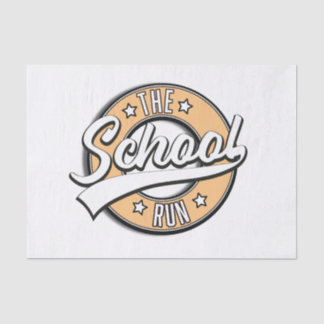The School Run retro logo Tissue Paper