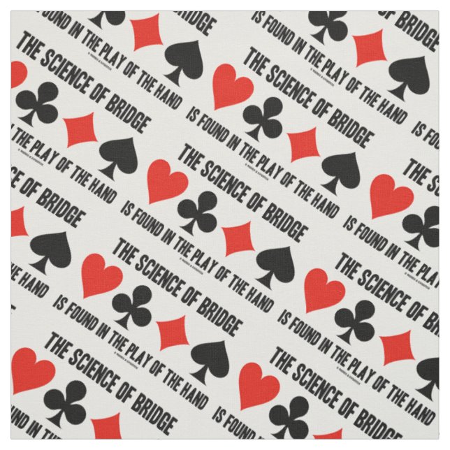 The Science Of Bridge Found In Play Of Hand Suits Fabric (Swatch)