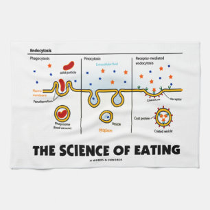 The Science Of Eating (Endocytosis Biology Humour) Tea Towel