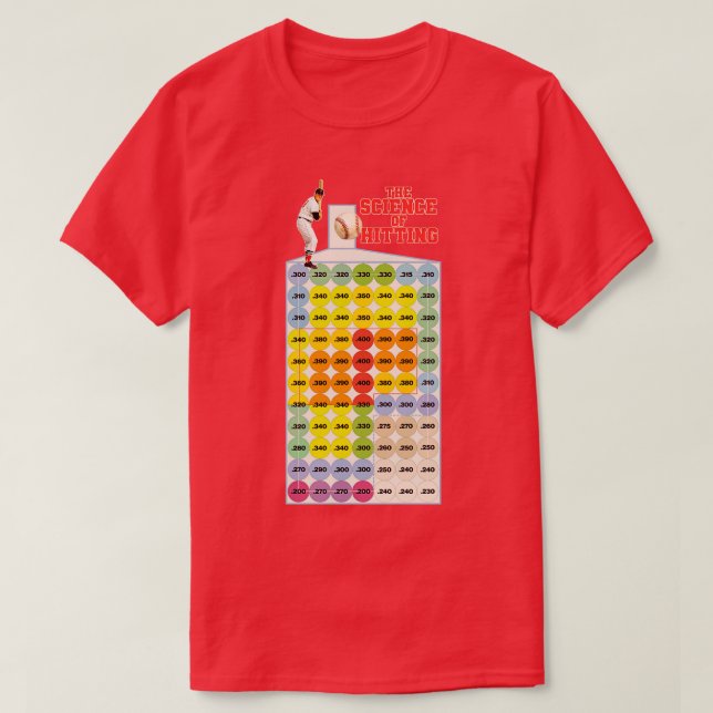 The Science of Hitting Retro Baseball T-Shirt (Design Front)