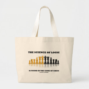 The Science Of Logic Is Found In The Game Of Chess Large Tote Bag