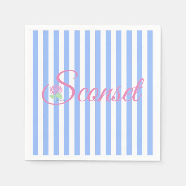 The Sconset/Nantucket Blue Stripe Napkin (Front)