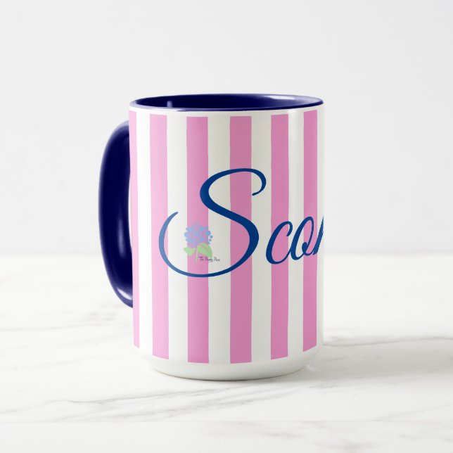 The Sconset Pink Mug (Front Left)