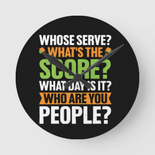 The Score Pickleball Lover Round Clock