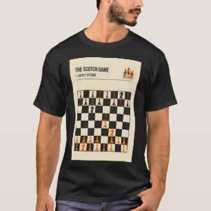 The Scotch Game Chess Openings Art Poster in a min T-Shirt