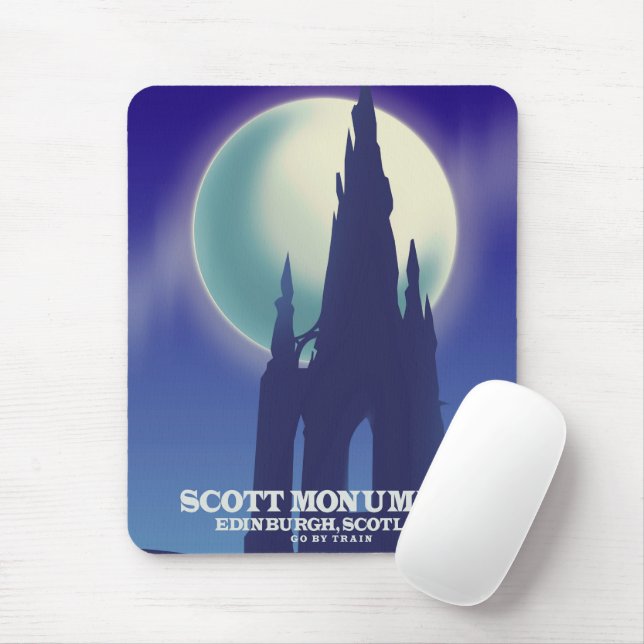 The Scott Monument, Edinburgh,Scotland Mouse Mat (With Mouse)