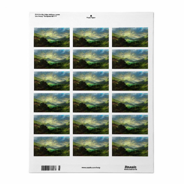 The Scottish Highlands by Gustave Dore Label (Full Sheet)